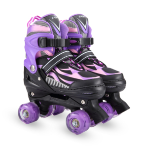 Patins à roulettes pour enfants, respirants et confortables, à double rangée, avec coque en PU, roues lumineuses sirène, pour filles débutantes, résistants aux chutes - Product Image 3