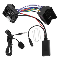 Adaptateur de câble audio Bluetooth AUX pour voiture, 0,2 m, tressé en métal, pour autoradio BMW E60-E92, câble 12 broches