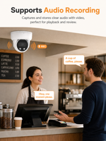 Caméra de sécurité PoE 4MP Full HD couleur vision nocturne, métal, 2K, extérieure, étanche, audio bidirectionnel, capteur CMOS, NVR, Cloud, micro intégré