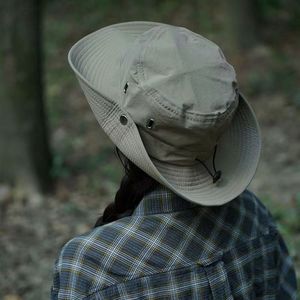Chapeau <span class=keywords><strong>de</strong></span> <span class=keywords><strong>pêcheur</strong></span> pour adultes, respirant, coupe-vent, protection solaire, avec cordon <span class=keywords><strong>de</strong></span> serrage, en maille, pour la pêche en plein air et la randonnée en montagne - Product Image 5