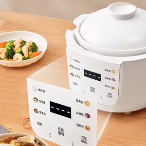Usage domestique <span class=keywords><strong>6</strong></span>-en-1 Mini <span class=keywords><strong>cuiseur</strong></span> à <span class=keywords><strong>riz</strong></span> Pot intérieur en céramique antiadhésif 1-3 <span class=keywords><strong>personnes</strong></span> 2L Smart Digital Timer Control Square Design Energy - Product Image 2