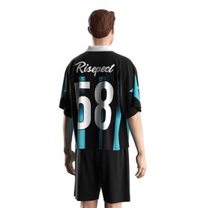 Maillot de football polo rétro élégant en tissu fonctionnel anti-humidité, uniforme d'équipe personnalisé pour le quotidien urbain - Product Image 4