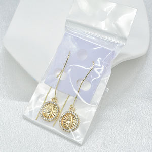 Recherche chaude: Boucles d'oreilles à pampilles religieuses en plaqué or 14 carats Guadalupe Zircon - Product Image 5