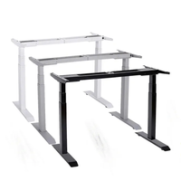 Bureau assis-debout électrique moderne et abordable à moteur unique, réglable en hauteur, ergonomique, en acier inoxydable