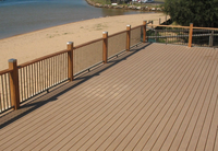 Planches de terrasse décoratives modernes pour l'extérieur, en bois-plastique composite, terrasse, sol, terrasse en composite WPC