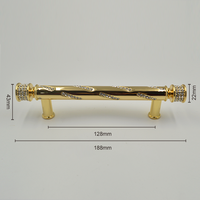 Poignée moderne de luxe d'agate de bouton de cristal d'or Cabinet de tiroir pour la garde-robe de meubles