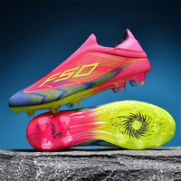 Chaussures de football UA Quality F50 personnalisées en gros, chaussures de football MESSI avec crampons longs FG AG pour homme et enfant, chaussures de sport RONALDOS