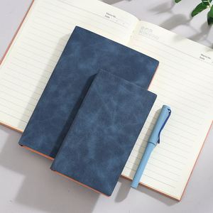 Hardcover Imitation Leather <b>Notepad</b> in Brown Red Blue Colors for Daily Note Taking - Product Image 3