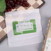 Sacs à sandwich en plastique biodégradables compostables à fermeture éclair personnalisés en usine pour la conservation des collations