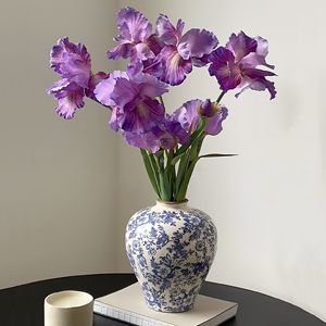 Fleur d'<span class=keywords><strong>iris</strong></span> artificielle haute fidélité pour la décoration de la maison et du bureau, les événements de mariage, la photographie, les arrangements floraux, plante simulée - Product Image 1
