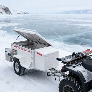 Remolques Resistentes para Campamentos, <span class=keywords><strong>Autocaravana</strong></span> Duradera para Expediciones, Remolque de Viaje para Campamentos de Aventura y Exploración de la Naturaleza - Product Image 2