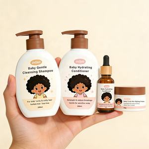 Los Mejores Productos Orgánicos para el Cuidado y Peinado del Cabello de Bebés y Niños, Set para Cabello Rizado, Champú y Acondicionador para Niños de Cabello Afro, Marca Privada - Product Image 5