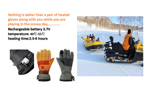 Guanti riscaldati con regolatore di temperatura batteria batteria ricaricabile guanti termo batteria guanti interni riscaldati - Product Image 4