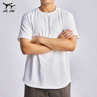JIEJIN T-shirt à manches courtes oversize absorbant l'humidité et respirant pour hommes, hauts actifs