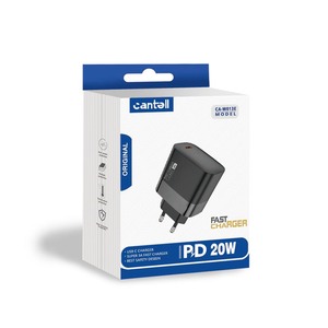 <span class=keywords><strong>Chargeur</strong></span> <span class=keywords><strong>rapide</strong></span> Cantell 25W double USB A+C PD avec sortie 5V/3A pour la maison et les voyages, compatible avec les prises US/EU/UK et les téléphones mobiles - Product Image 2
