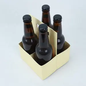 4 paket kağıt bira taşıyıcı kutusu 4 paket bira kutusu 6 paket/şişe bira taşıyıcı kutu