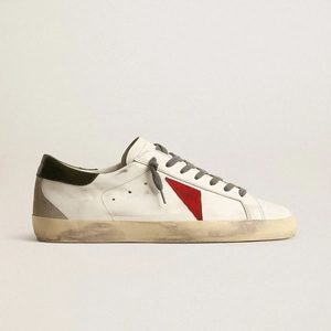 <span class=keywords><strong>Scarpe</strong></span> da ginnastica da uomo di design <span class=keywords><strong>in</strong></span> vera pelle, stile retrò effetto invecchiato, con suola piatta e soletta rialzante, modello Star. - Product Image 1