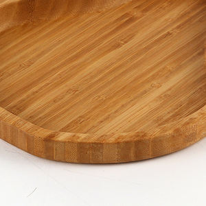 Plato rectangular de madera de bambú, vajilla moderna, bandeja de frutas y nueces, diseño de amor, ahorro de espacio duradero para fiestas infantiles - Product Image 5