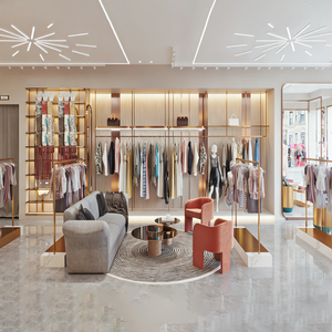 Estantes de Exhibición de Ropa para Tiendas de Lujo, Exhibidores de Ropa de Moda, Soporte de Exhibición de Ropa de Acero Inoxidable para Boutique - Product Image 2