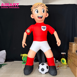 Niño Futbolista Rojo <span class=keywords><strong>para</strong></span> Decoración <span class=keywords><strong>de</strong></span> Eventos <span class=keywords><strong>de</strong></span> Clubes <span class=keywords><strong>de</strong></span> Fútbol, Personaje Inflable <span class=keywords><strong>de</strong></span> Niño Futbolista <span class=keywords><strong>para</strong></span> Accesorios <span class=keywords><strong>de</strong></span> Escenario - Product Image 2
