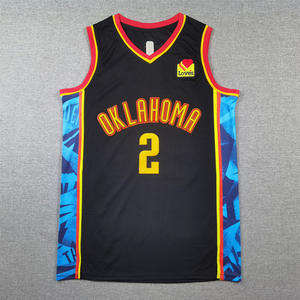 Vente en gros de maillots de basket-ball pour hommes adultes, équipe des États-Unis, haute qualité, Oklahoma City, broderie HOLMGREN 7 - Product Image 4