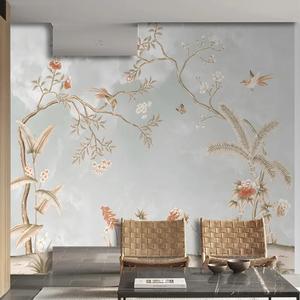 Duvar paneli için <span class=keywords><strong>3D</strong></span> çiçek altın çiçekli duvar kağıdı duvar su geçirmez ve anti-statik asya tasarım - Product Image 3