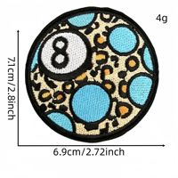 En gros, Patchs thermocollants brodés motif 8 Ball, Appliques motif léopard, billard et cœur cerise pour vêtements, sacs et décoration DIY