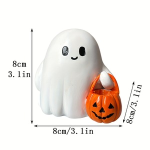 Ornamenti di <span class=keywords><strong>Halloween</strong></span> a Forma di Piccolo Fantasma, Decorazioni Creative per Casa e Scrivania, Graziosi Piccoli Oggetti in Resina Sintetica per Natale e Capodanno - Product Image 4