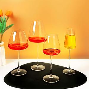 Ensemble de 3 verres à <span class=keywords><strong>vin</strong></span> <span class=keywords><strong>rouge</strong></span> bordeaux faits à la main, à fond concave, en cristal haut de gamme, style luxe léger, pour usage domestique - Product Image 2