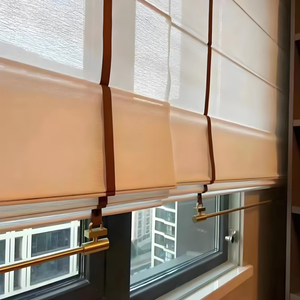 Luxe classiques hôtel décor stores romains 100% rideaux occultants anneau <span class=keywords><strong>gris</strong></span> <span class=keywords><strong>lin</strong></span> chaleur réfléchissant motorisé romain nuances aveugle - Product Image 1
