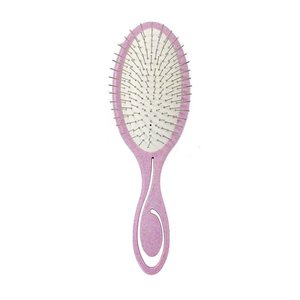 Brosse à cheveux en paille de blé écologique avec picots en acier inoxydable pour la croissance, le massage du cuir chevelu, le coiffage et le démêlage - Product Image 4