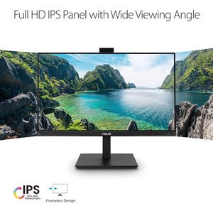 Monitor de videoconferencia ASUS de 27 pulgadas BE279QSK Full HD IPS con cámara web integrada de 2MP, micrófono y altavoces. - Product Image 3
