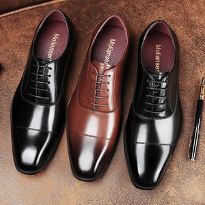 Chaussures classiques pour hommes en cuir véritable haut de gamme, fabriquées à la main, adaptées aux occasions formelles et aux mariages professionnels - Product Image 2