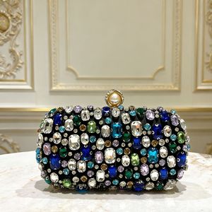 Fashion Colorful Rhinestone Evening Bag, Shiny Luxury <b>Clutch</b> for <b>Wedding</b> Party Dress - Product Image 4