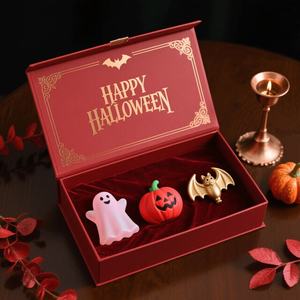 Custom Party Festive Halloween Blind Gift Stress Relief Squeeze Toy Set Packaging <b>Magnetic</b> Sponge Lined Eco Friendly Embossed - Product Image 1