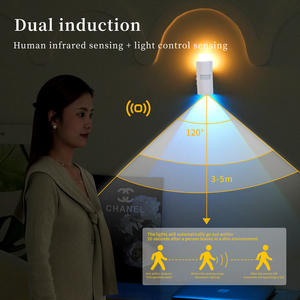 Dual-Head Motion Sensor Wall <b>Light</b>,LED <b>Night</b> <b>Light</b> with 7 RGB Colors,Rechargeable Magnetic Wall Lamp,3 Color Temperatures Steple - Product Image 1