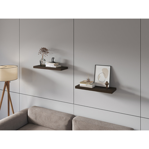 Ecco 31.5 In Wide Floating <b>Shelves</b> Set Of 2 <b>Wall</b> <b>Mount</b> Storage Bookshelf For Bedroom Bathroom Decor - Product Image 2