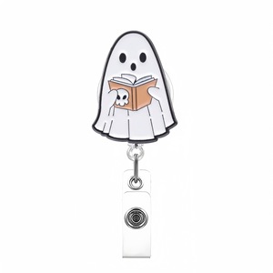 C & J YANYE Halloween fantasma insignia retráctil soporte de desplazamiento <span class=keywords><strong>Doctor</strong></span> Id insignia Clip fácil tirar hebilla alfileres broche - Product Image 5