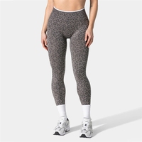 Celana Yoga Motif Leopard Pinggang Tinggi untuk Wanita; Legging Fitness Tanpa Jahitan, Pengencang Perut, dan Pas Badan