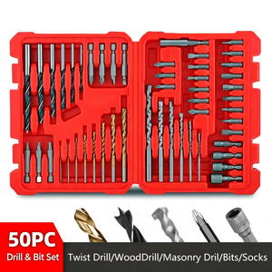 50 Piece Hss Twist <b>Drill</b> <b>Bit</b> Set Metric Jobbers Length Hex Shank For Nonferrous Metals <b>Wood</b> Cement Drilling - Product Image 3