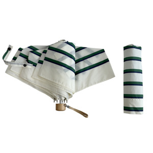 Parapluie de voyage manuel moderne ultra-léger à trois plis à 6 baleines, protection solaire pour le soleil et la pluie - Product Image 5