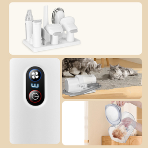 Venta al por mayor de fábrica Pet Hair Hoover Cat <span class=keywords><strong>And</strong></span> Dog Peine Shaver Grooming Limpieza Máquina de succión Afeitadora eléctrica y juego de aspiradora - Product Image 4