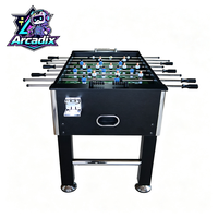 Table de baby-foot commerciale à plateau en verre, à monnayeur, pour bars, clubs, salles d'arcade, vente en gros