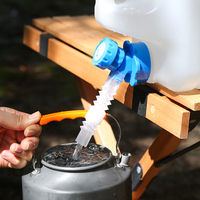 Seau à eau carré d'extérieur de 2 gallons (11 litres) en PE de qualité alimentaire avec robinet et couvercle, conteneur d'eau pour le camping, réservoir d'eau