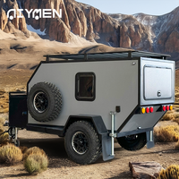 Mini remorque utilitaire de camping tout-terrain en aluminium de luxe en fibre de verre pour camping-cars et voyages terrestres