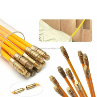 30 pieds tiges en fibre de verre électrique en plastique extracteur de fil courant Push/Pull crochet trou Kit tiges tuyau câble chaîne enfileur
