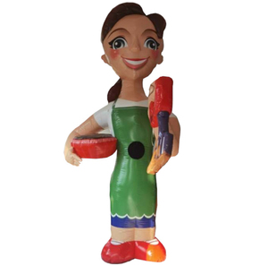 Gonflable Sarah Police Doll a un bâton et un pistolet sur sa ceinture et un ventilateur pour <span class=keywords><strong>de</strong></span> nombreuses occasions - Product Image 2