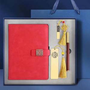 Vente en gros Cahier d'entreprise en cuir Cahier de luxe avec logo personnalisé pour coffrets Cadeaux Boîte cadeau promotionnelle avec stylo/ - Product Image 2