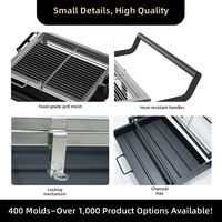 Nouveau modèle de barbecue rotatif en acier inoxydable pour l'extérieur, le camping et la maison, portable