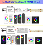Bandeaux LED COB SPI RGB RGBW de haute qualité pour usine, 5V 12V 24V 220V 2700k-6000k, 3mm 5mm 8mm 10mm, certifiés CE ROHS